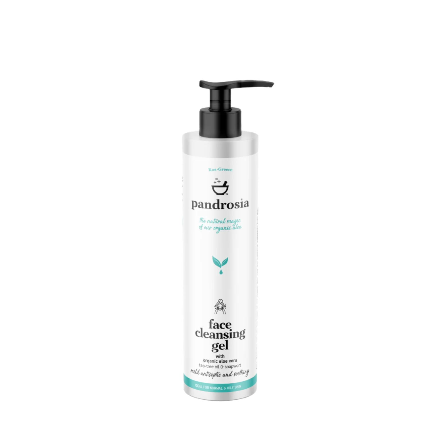 Face Cleansing Gel with organic aloe vera, organic olive oil & tea tree 250ml