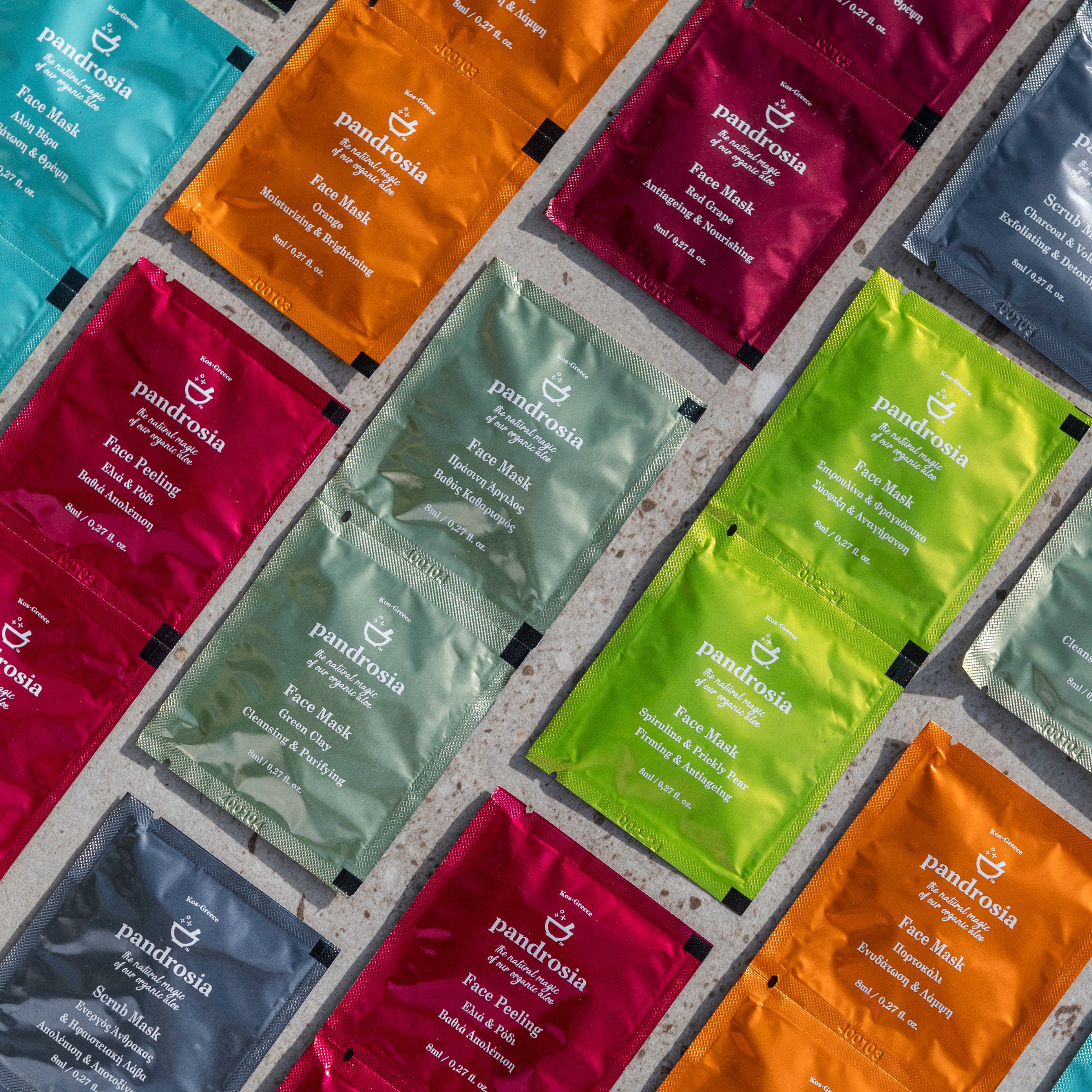 Masks & Scrubs: Set 4 Μάσκες Αντιγήρανσης & Λάμψης