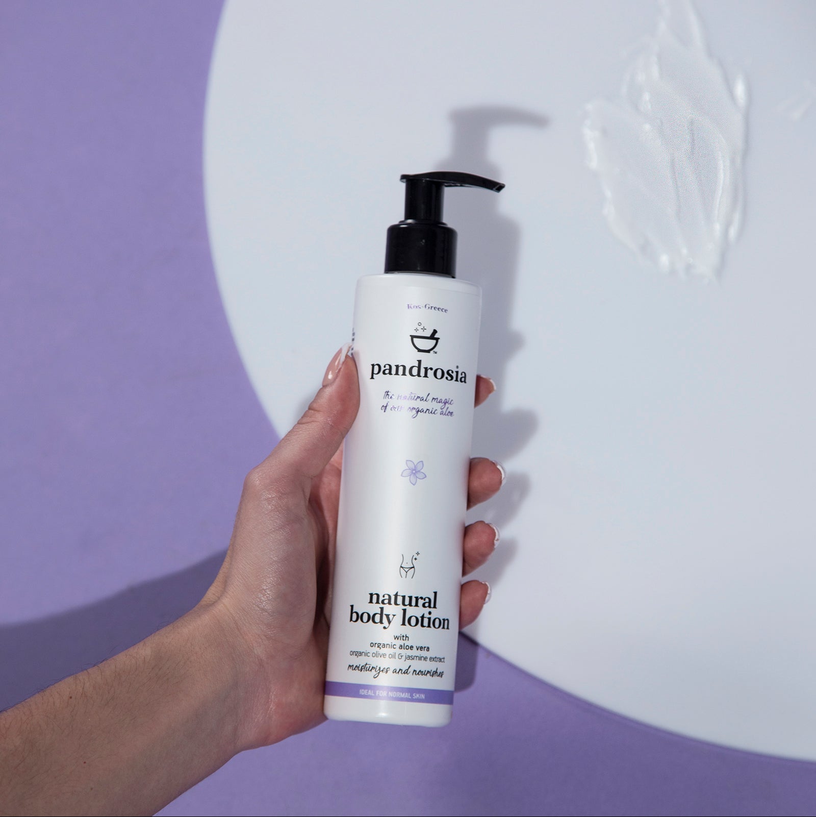 Natural body lotion with organic aloe vera, organic olive oil & jasmine extract 250ml