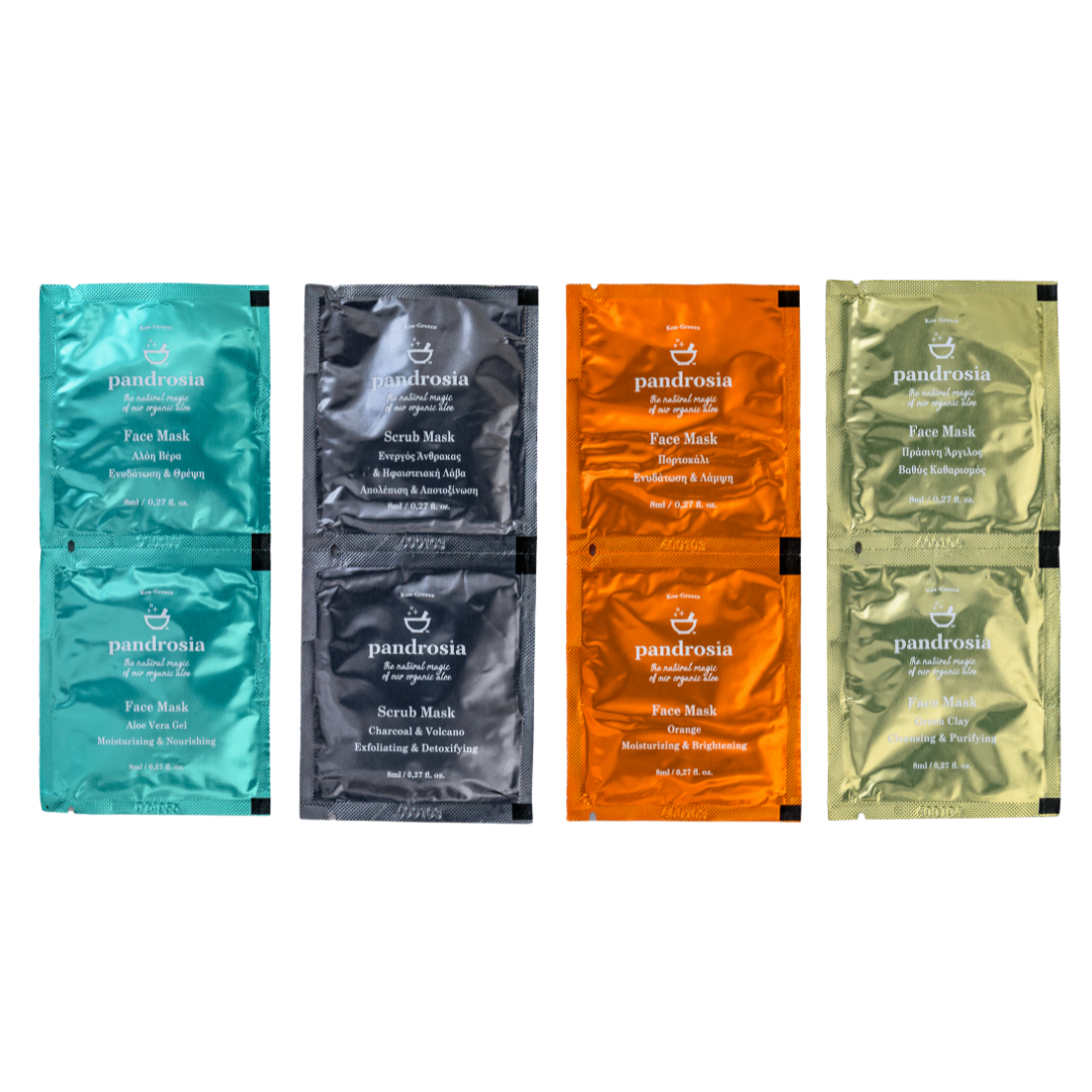 Masks & Scrubs: Set 4 Μάσκες Καθαρισμού & Ενυδάτωσης