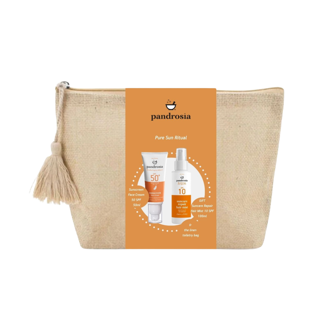 Pure Sun Ritual Set : Αντηλιακή Κρέμα Προσώπου SPF50 & Δώρο Hair Mist + Νεσεσέρ