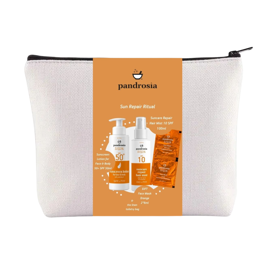Sun Repair Ritual Set : Αντηλιακό για Πρόσωπο & Σώμα SPF50 + Hair Mist + ΔΩΡΟ Face Mask Orange & Νεσεσέρ